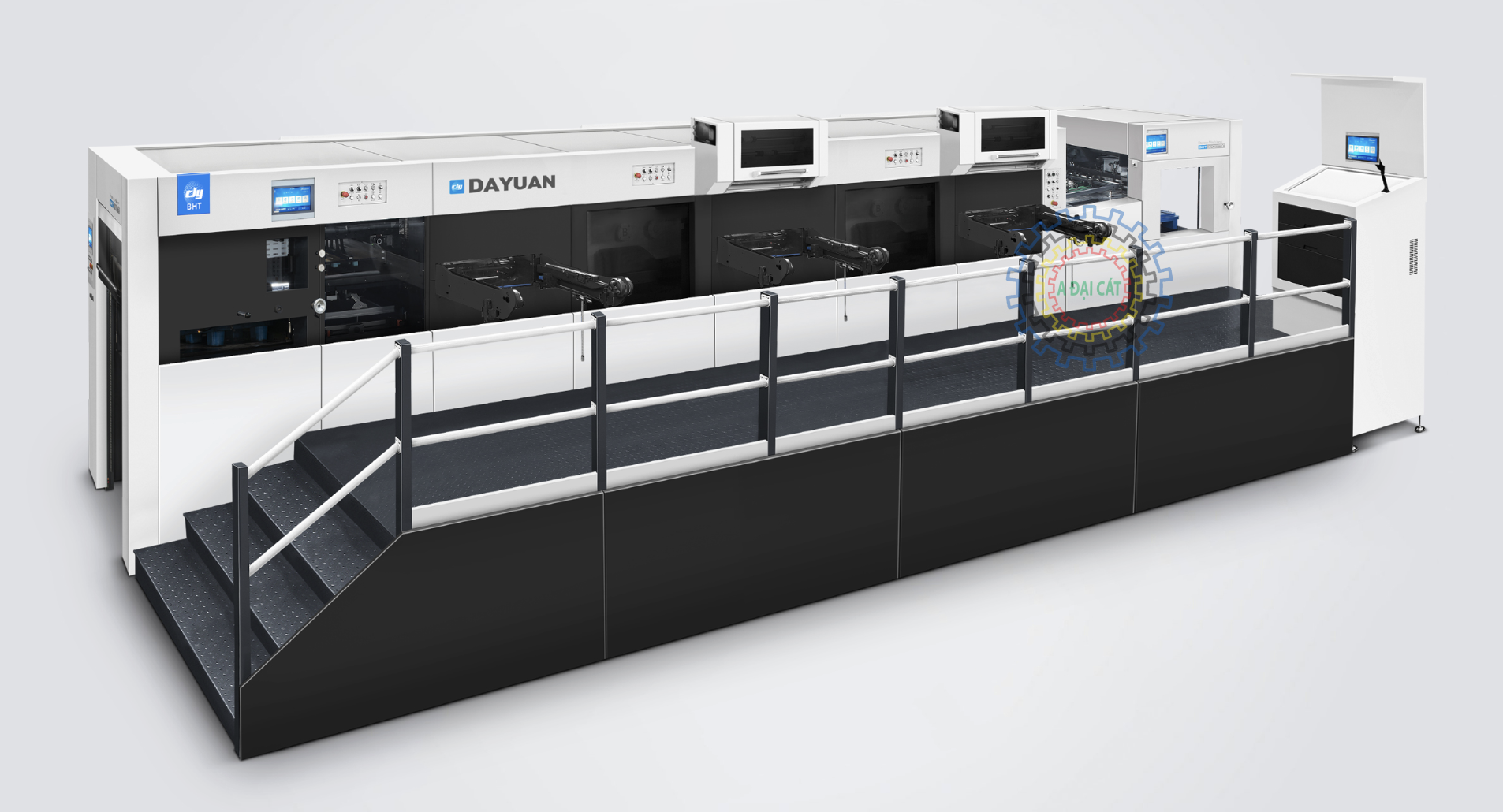 Máy cắt bế và dập nóng kép ba đơn vị BHT 3S1060TTRC (Máy ép nhũ)